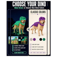 Hond Huisdier Dinosaurus Framework Kostuum, Zachte Pluche T Rex Halloween Outfit 3D Dinosaurus Bot Kap Kostuums Kleding Zwart