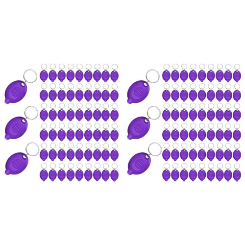 96pcs  UV Keychain Flashlight,Portable Black Light,12 Lumen Flashlight, Small Keychain Flashlight,Battery Included