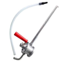 Manual Hand Rotary Drum Pump 55 Gallon Aluminum Alloy Hand Crank Oil Transfer with Adjustable 2 Inch Adapter