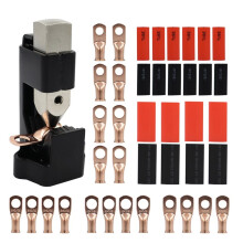 Kit de Herramientas de Crimpado de Cable Estilo Martillo, Crimpadora de Terminales de Cable de Alta Resistencia con Terminales de Cobre y Tubos