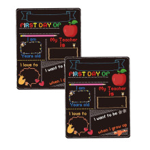 First and Last Day of School Chalkboard Sign 4 2 1 pcs