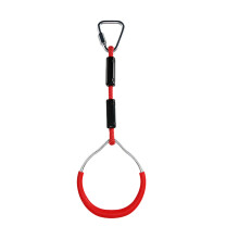 Red Gymnastic Rings for Kids Playground Swing Obstacle