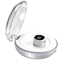 Luminou Ring with Charging Case Digital Display Large Capacity Battery Fast Charging Box White