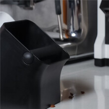 Boîte à Frapper Carrée, Boîte à Frapper Absorbant les Chocs pour Espresso avec Barre de Frappe Amovible et Couvercle, Accessoires pour Espresso