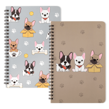 Cute Dog Theme A5 Spiral Notebook Set 2 pcs