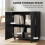 Two-Tier Locking Office Storage Cabinet - Black 6