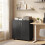 Two-Tier Locking Office Storage Cabinet - Black 3