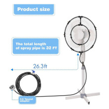 2X Fan Misting Kit for Outside Patio,Water Misters for Cooling Outdoor Fan Misting Cooling System 26.3 FT Misting