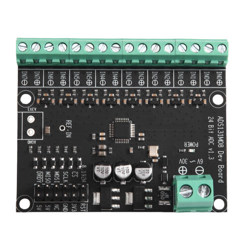 1PCS ADS131M08 ADC Module 8 Differential Input Channels, 24-Bit High Accuracy Analog-to-Digital Converter