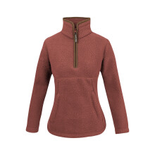JACK PYKE Ladies Half Zip Sherpa Fleece Pullover Burnt Copper X-Large