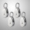 Stainless Steel Pulley 8.5 x 3 cm 4 pcs 8