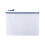 AuroraX Letter Size Pencil Bag with Zipper White Clear 1
