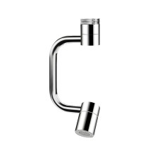 U Shaped Faucet Extender 360 Degree Swivel Universal Bathroom Sink Aerator Attachment Dual Mode Water Outlet