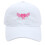 Pink Ribbon Baseball Cap Vintage Washed White One Size 1