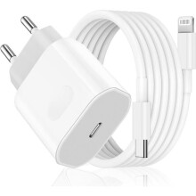 TECHTA Chargeur Rapide pour iPhone 14/14 Pro/14 Pro Max/14 Plus/13 12, Prise Adaptateur Secteur Embout USB C 25W et 2M Cable Secteur