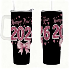 Insulated Stainless Steel Tumbler with Handle and