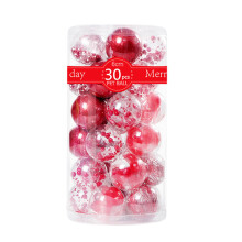 Red Christmas Balls Decorations 6cm 30PCS