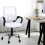 Ergonomic Desk Chair with Adjustable Lumbar Support White 2