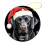 Santa Hat Black Labrador Ornament Christmas Decor 1