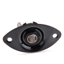 Oval Indented Copper Alloy Guitar Jack Plate 1 Pack