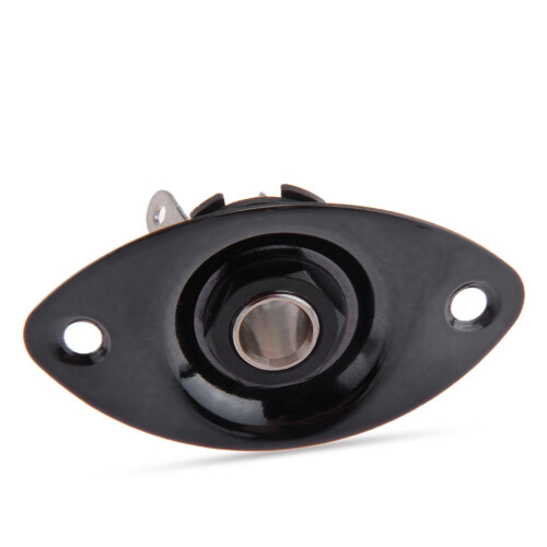 Oval Indented Copper Alloy Guitar Jack Plate 1 Pack