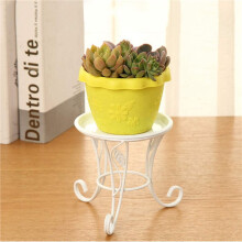 2X Soporte de Flores de Metal con Taburete de Flores,Taburete de Estilo Europeo Decoración del Tenedor de la Maceta de la Maceta del Jardín del Piso