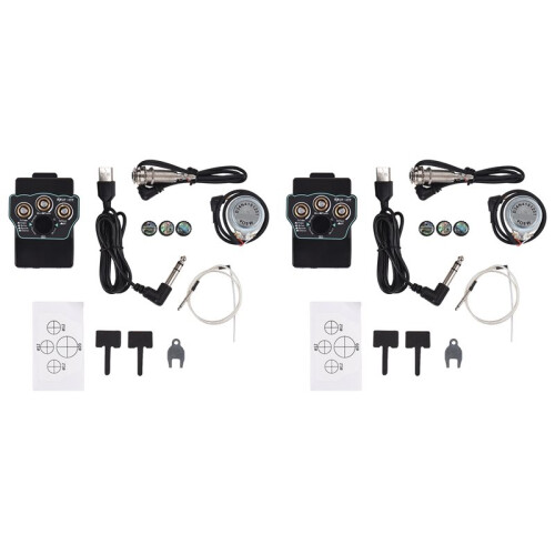 2X Gitarr Pickup Klassisk Gitarr Pickup Vibration Pickup BT Ackompanjemang Resonans Pickup 3-Bands EQ Equalizer Akustisk