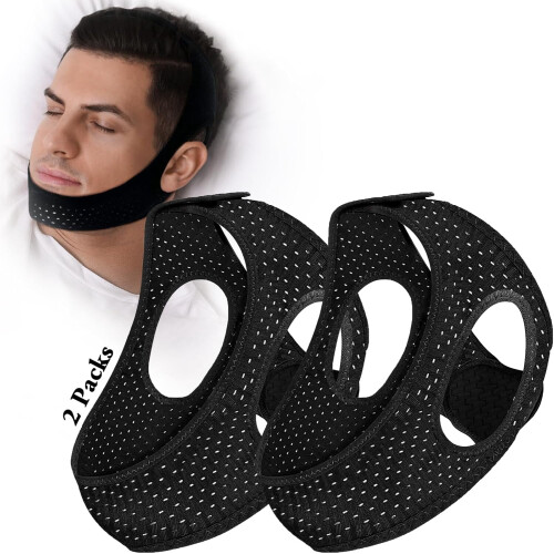 Snoring Stopper Chin Strap 2-Pack for Mouth Breathing