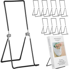 8 Pack Adjustable Metal Book Stand for Display, Large Iron Easel Holder for Heavy Books,Home School Display Stand