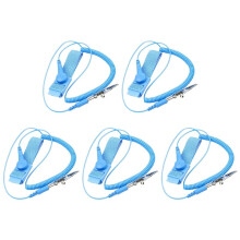 Pulseira Antiestática Cabo Eletrostático Sem Fio Ajustável Cabo de Descarga ESD Pulseira de Pulso com 5 Peças Sobressalentes