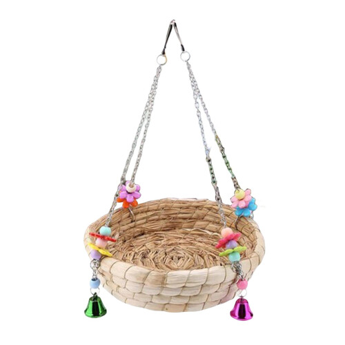 Bird Swing Toy Portable Lightweight Durable Straw Nest