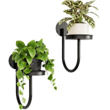 1set Wall-Mounted Flower Pot Stand, Made of Thickened, High-Strength, Rust-Resistant Material, Saves Space 2pack