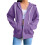 Women's Plain Zip-Up Hoodie Fleece-Lined Lightweight 1 Pack 1