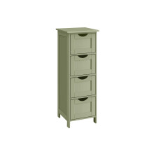Bathroom Storage Cabinet - Wood - Laurel Green - Freestanding with 4 Drawers
