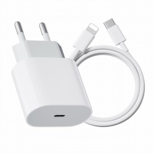 Chargeur Rapide - ELLBM - 20W - Compatible iPhone 13 Pro Max - Câble 1M - Type-C