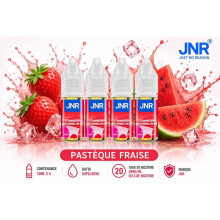 JNR Strawberry Watermelon Ice Lot 4 E-liquides 10ml 20mg/ml – Pastèque Fraise Fraîche – Sels Nicotine 50/50