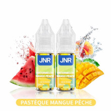 JNR E-liquide Lot de 2 x 10ml 20mg Sel de Nicotine Saveur Watermelon Mango Peach Pastèque Mangue Pêche