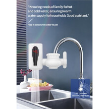 Direct Hot Water Faucet Double Modes Swivel Faucet LED Digital Display Electric Instant Hot Cold Water Heater EU Plug