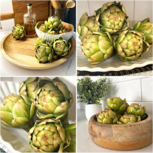 5Pcs Small Faux Artichokes, Bowl Filler Decor for Home, Lifelike Fake Vegetable & Fruit Decor,for Home & Table Decor