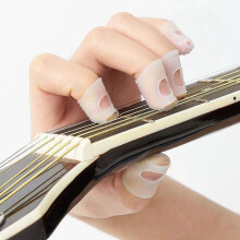 Guitar Finger Protectors Clear Silicone S Size 15 Pcs