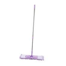 Purple Flat Mop with 360 Rotation, Adjustable Handle and