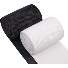 Elastic Waistband Bands White Black 4 Yard 4 Inch Wide