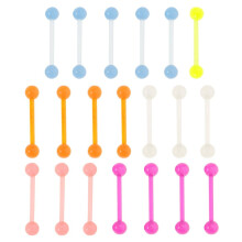 Acrylic Barbell Nipple Piercing Jewelry 1.8mm 20pcs