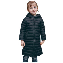 Girls Winter Hooded Down Coat Long Sleeve Packable