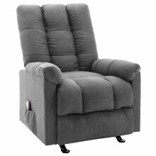 vidaXL Massagesessel Hellgrau Stoff