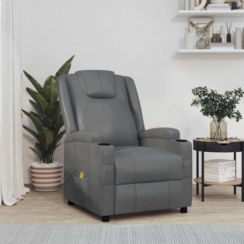 VidaXL vidaXL Massagesessel Anthrazit Kunstleder