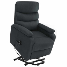 vidaXL Massagesessel mit Aufstehhilfe Dunkelgrau Stoff