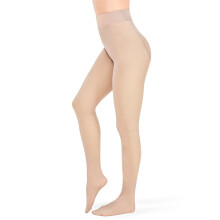 Women's Thickened Warm Footed Leggings 400g Skin Tone