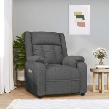 vidaXL Massagesessel Elektrisch Dunkelgrau Stoff