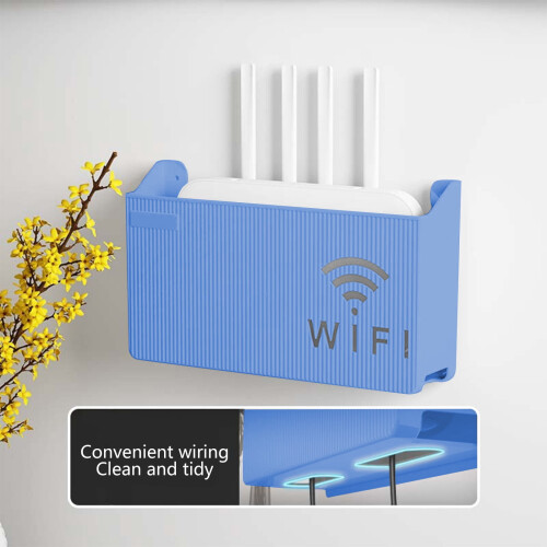 Wall-Mounted WiFi Router Storage Box 9.45x5.5x2.36 in 1